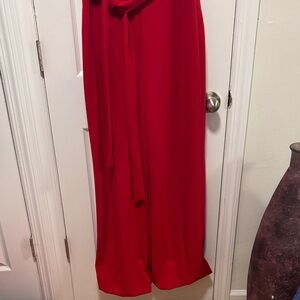 Red Women's Jumpsuit zip